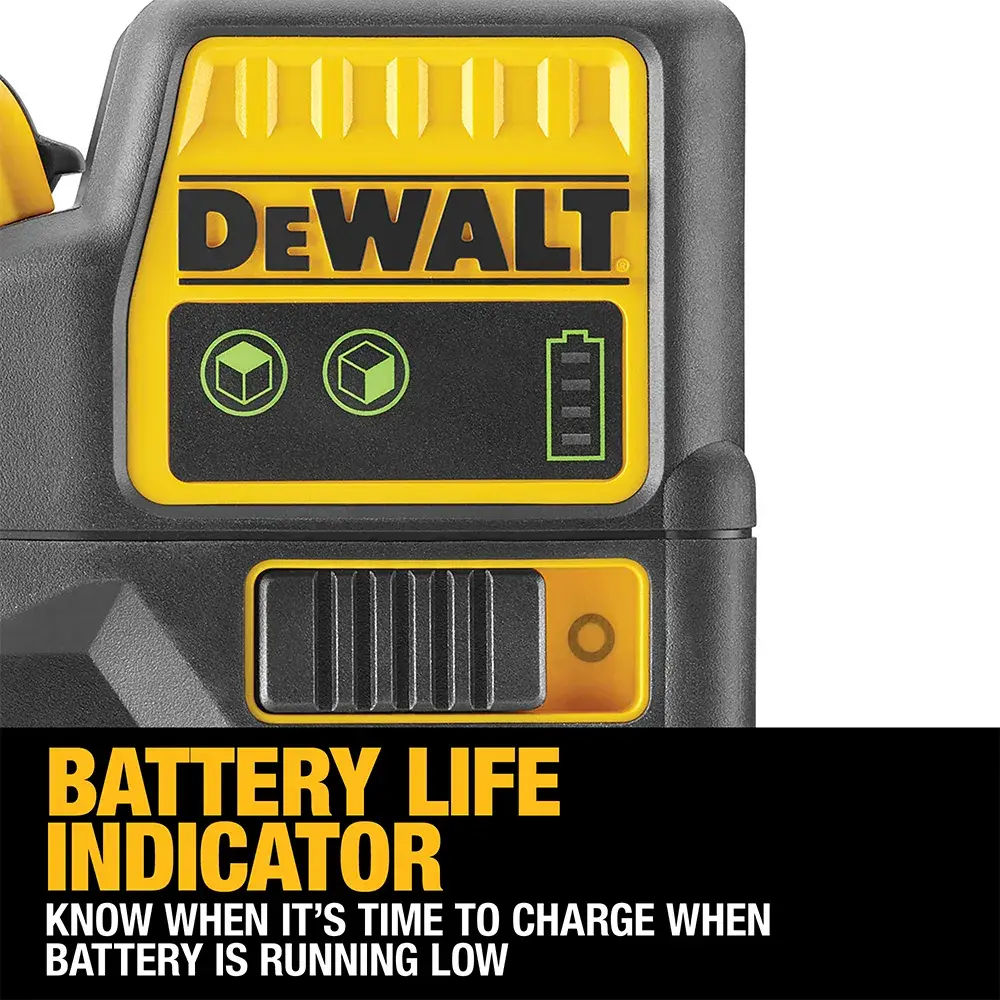 DEWALT® 12V XR® 3 X 360 Cross Line Green Laser (1X 2Ah)