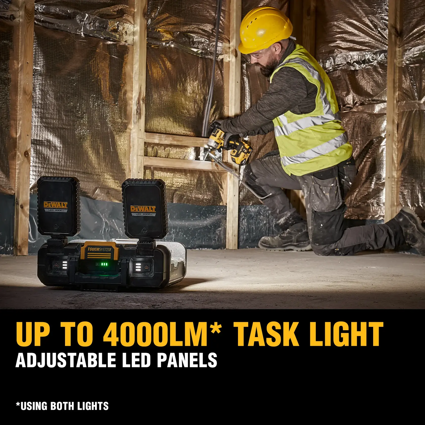 DEWALT® TOUGHSYSTEM® 2.0 Adjustable Work Light With Storage
