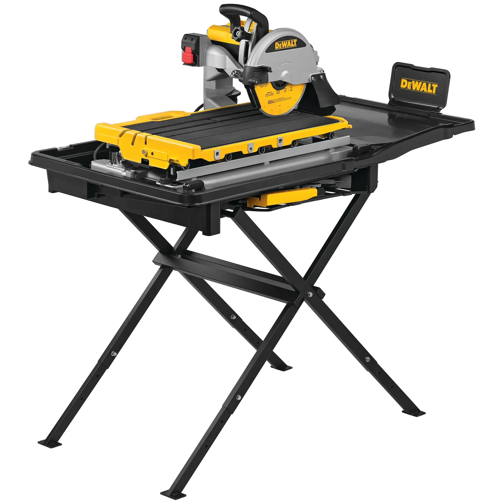 High Capacity Wet Tile Saw being used by a person in  front view