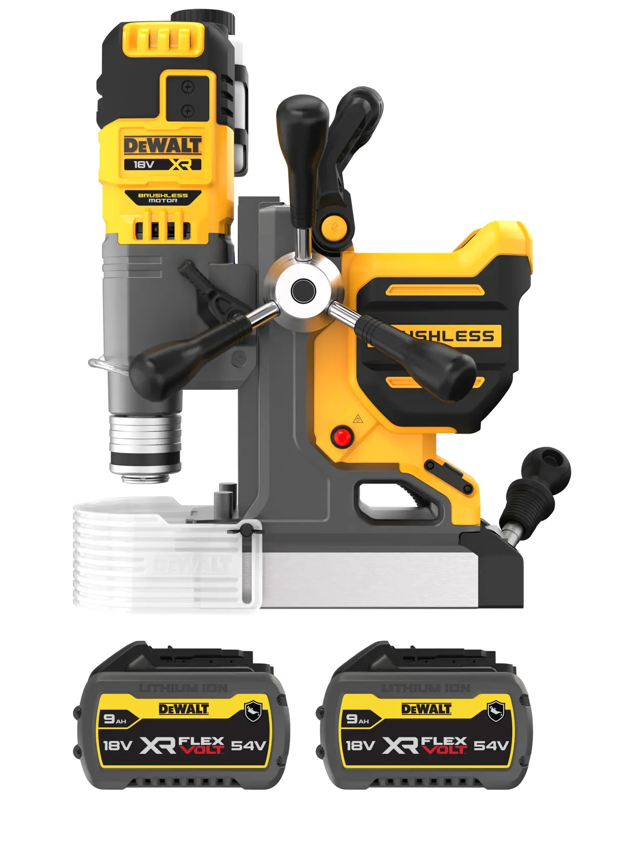 DEWALT® 18V XR® Brushless Magnetic Drill - 2 X 9Ah GFN Batteries