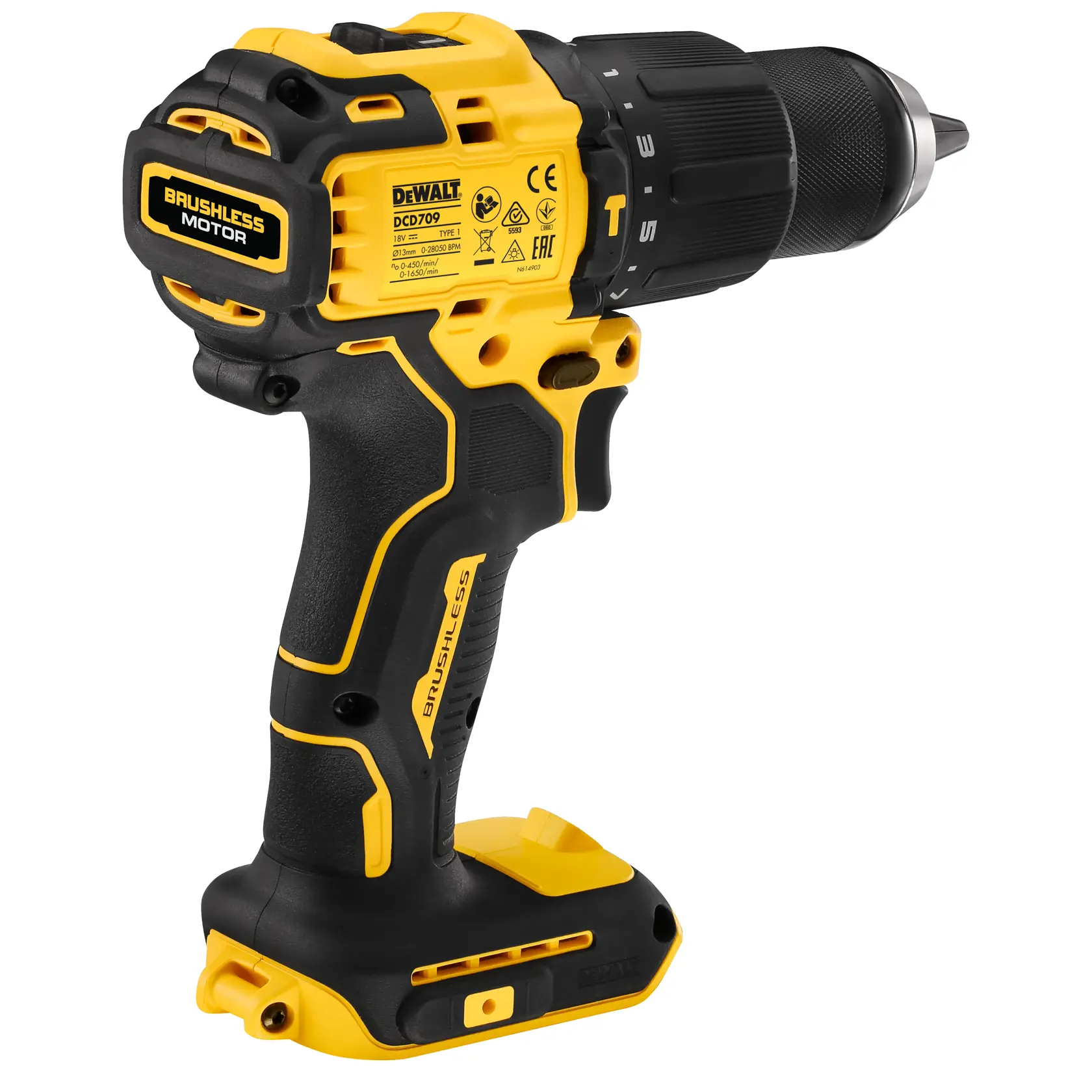 DEWALT® 18V XR® Brushless 4 Piece Kit - 2X 5Ah