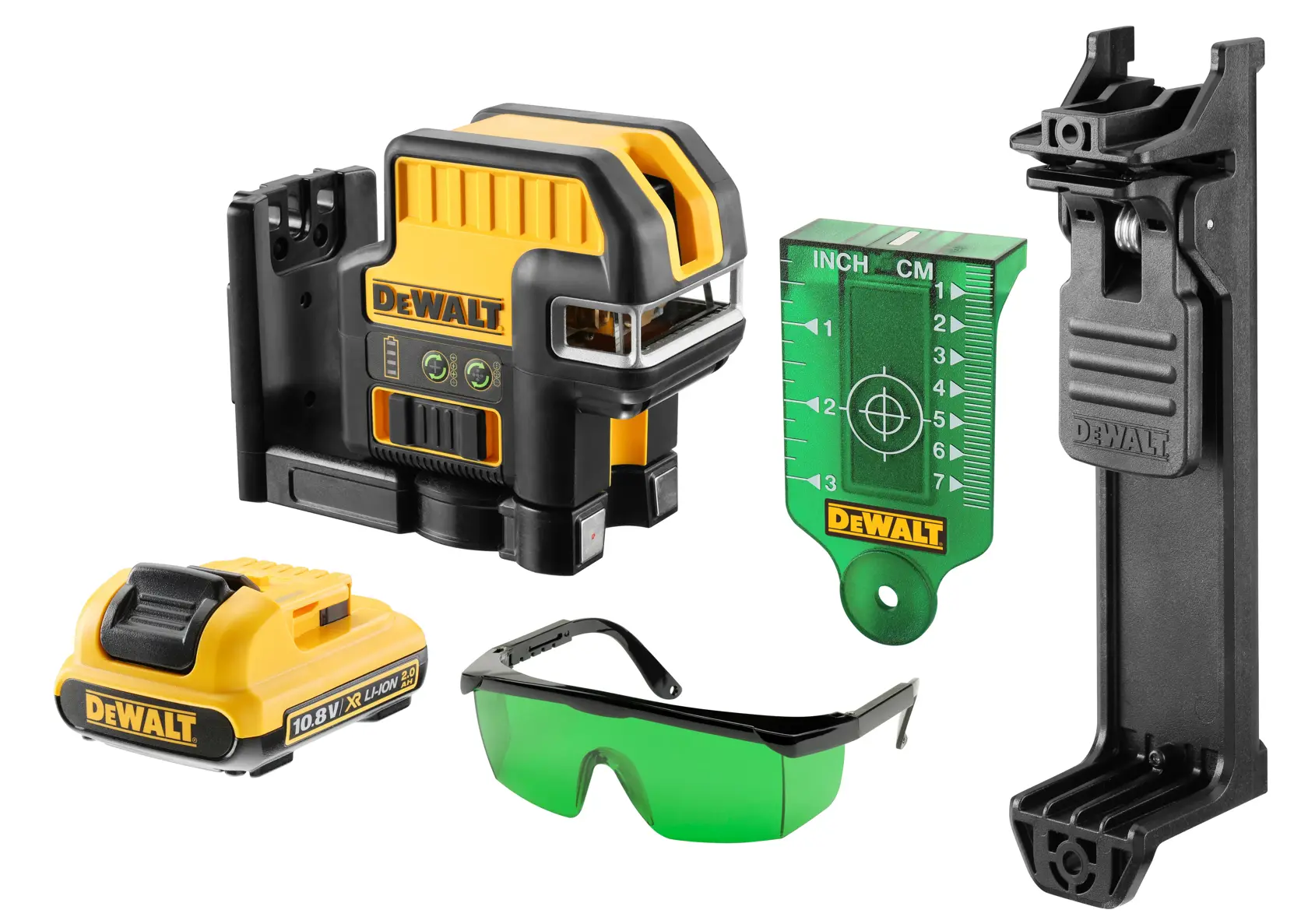 DEWALT® 12V XR® 2 Spot Cross Line Green Laser (1 X 2 Ah)