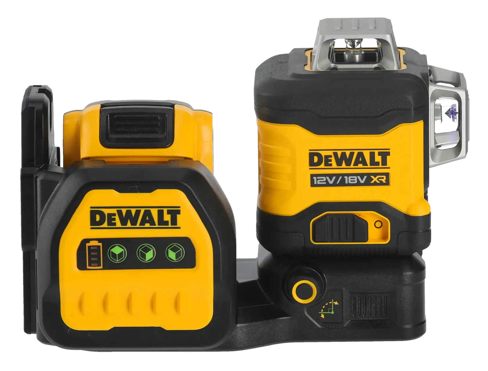 DEWALT® 12V/18V XR® Green Cross Line Laser (3 x 360) (1 X 2 Ah)