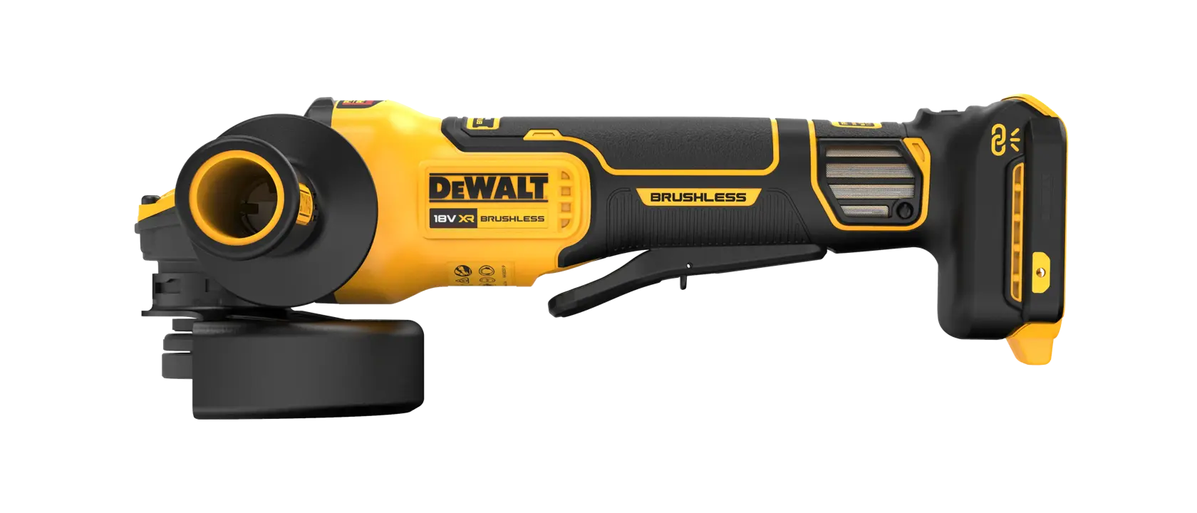 DEWALT® 18V XR® Brushless 125mm Variable Speed Paddle Switch Angle Grinder (Tool Only)