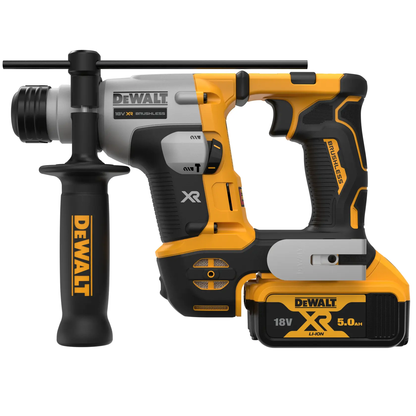 DEWALT® 18V XR® Brushless 16mm SDS Plus Hammer Drill - 1 x 5Ah