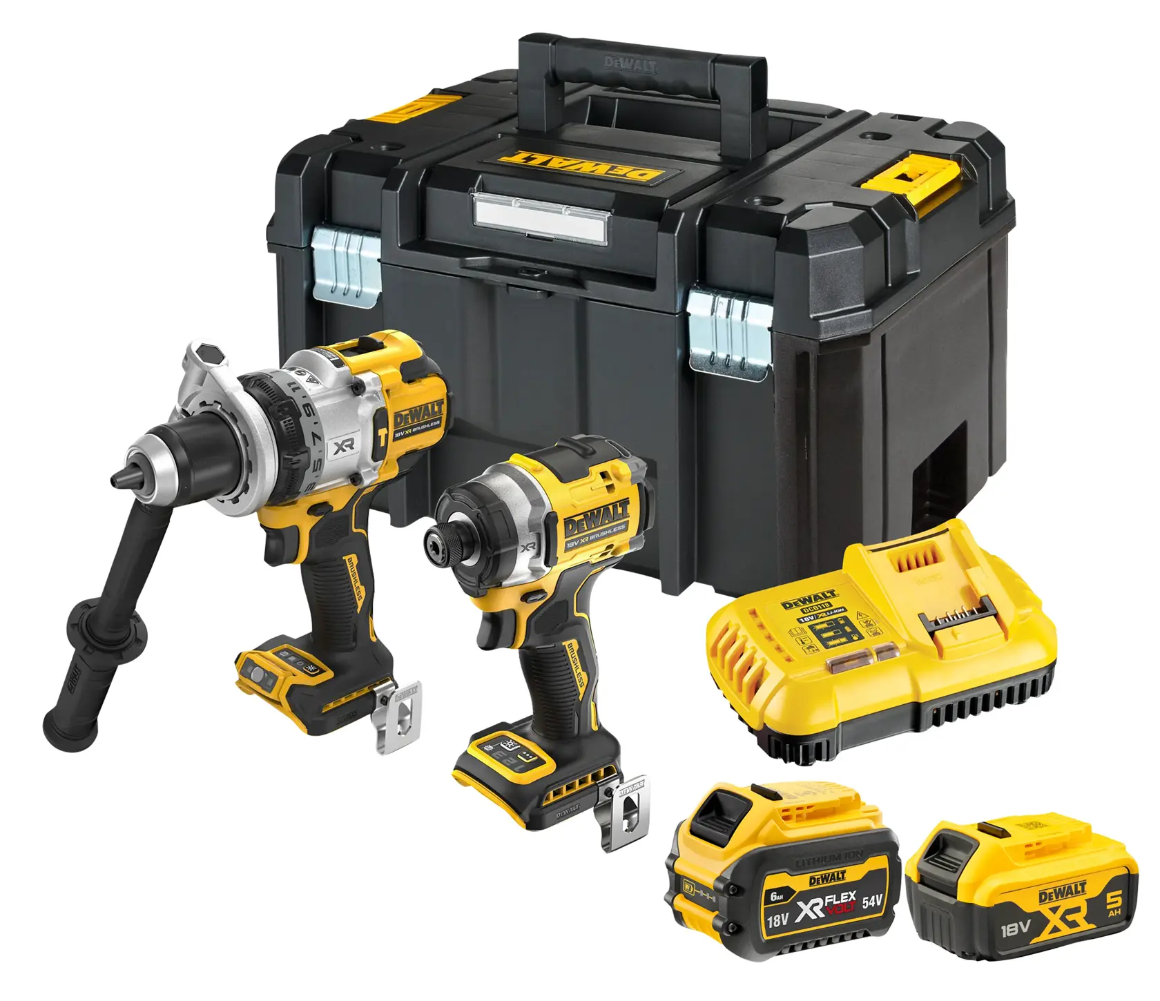 DEWALT® 18V XR® Premium 2 Piece Combo Kit - 5Ah & FlexVOLT® 6Ah