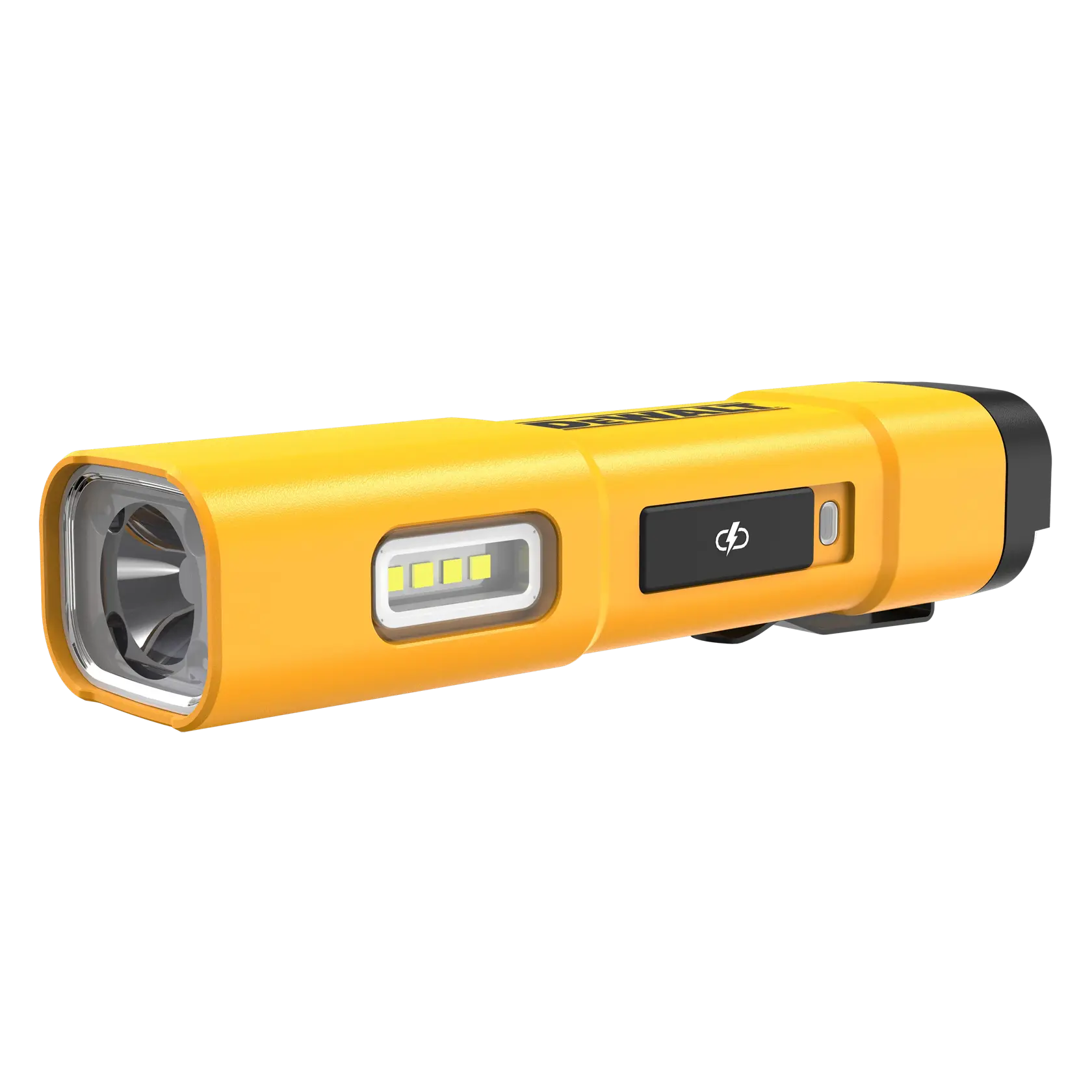 DEWALT Flash Light side profile front facing view 