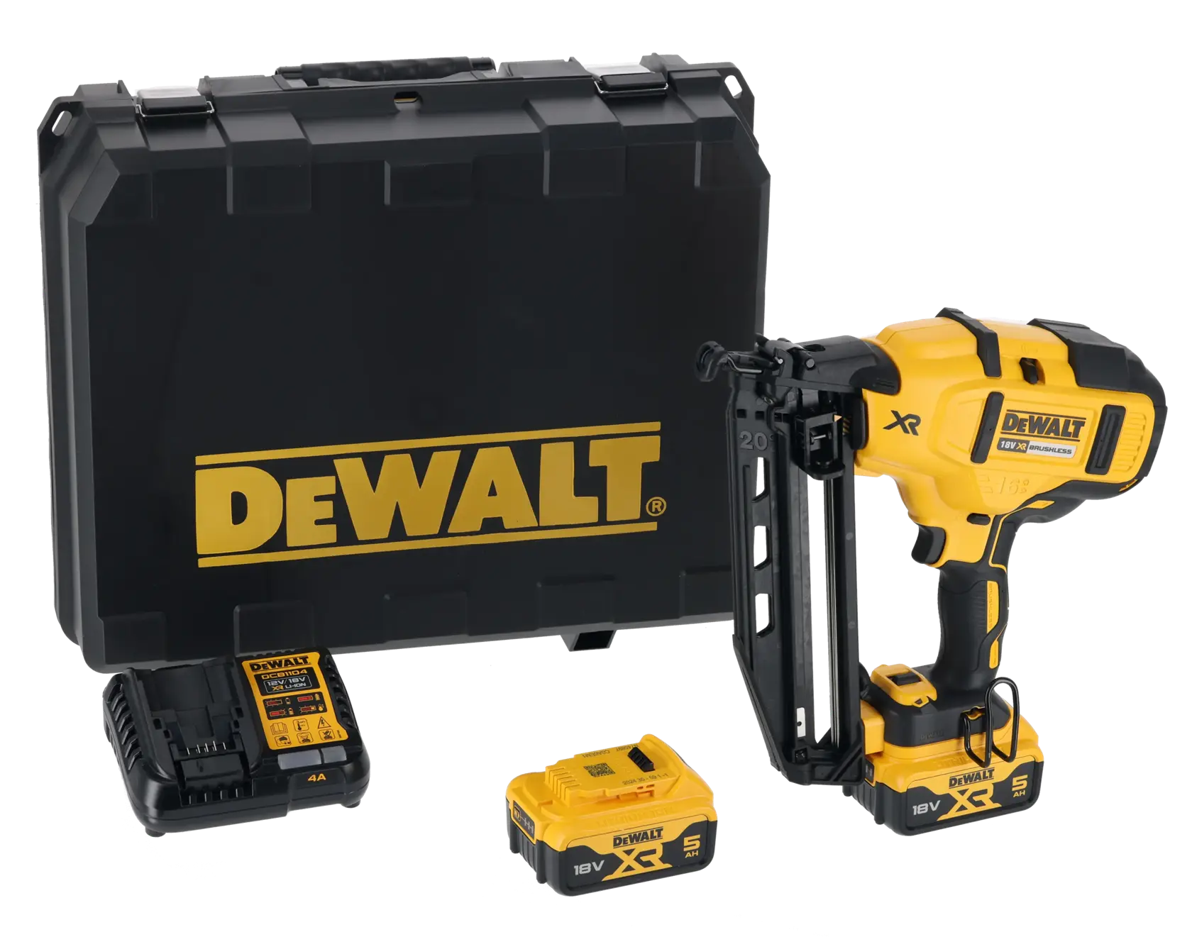DEWALT® 18V XR® Brushless Second Fix Nailer (2 X 5 Ah) (16 Gauge)