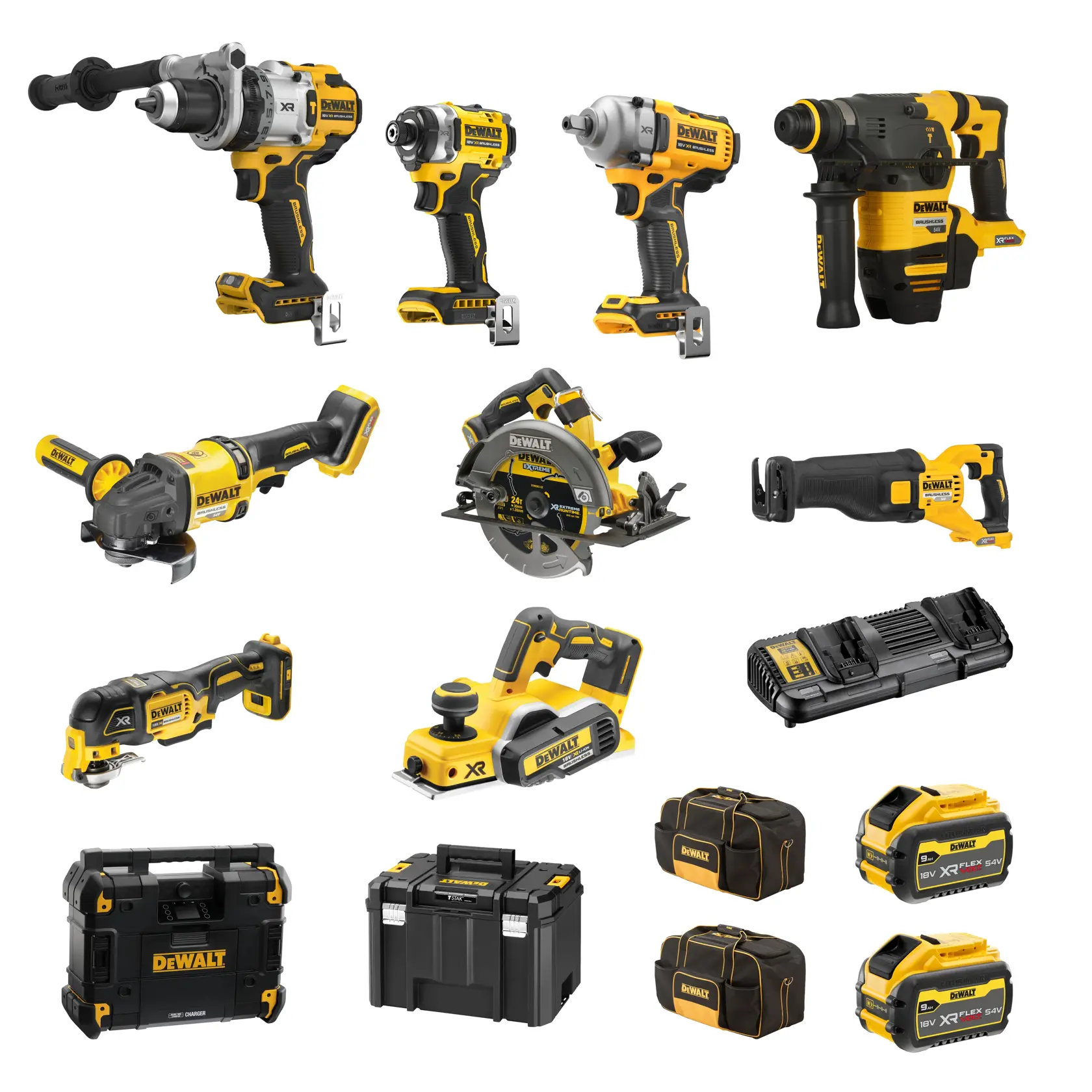 DEWALT® 18V XR® 10 Piece Kit - 2X FLEXVOLT® 9Ah