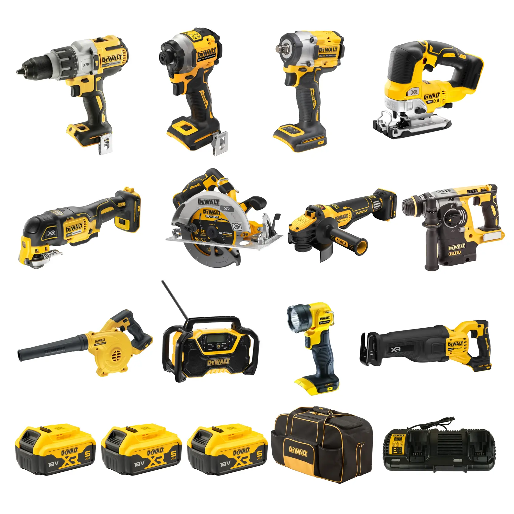 18V XR® Brushless Kit - 3 x 5Ah (12 Pc.)