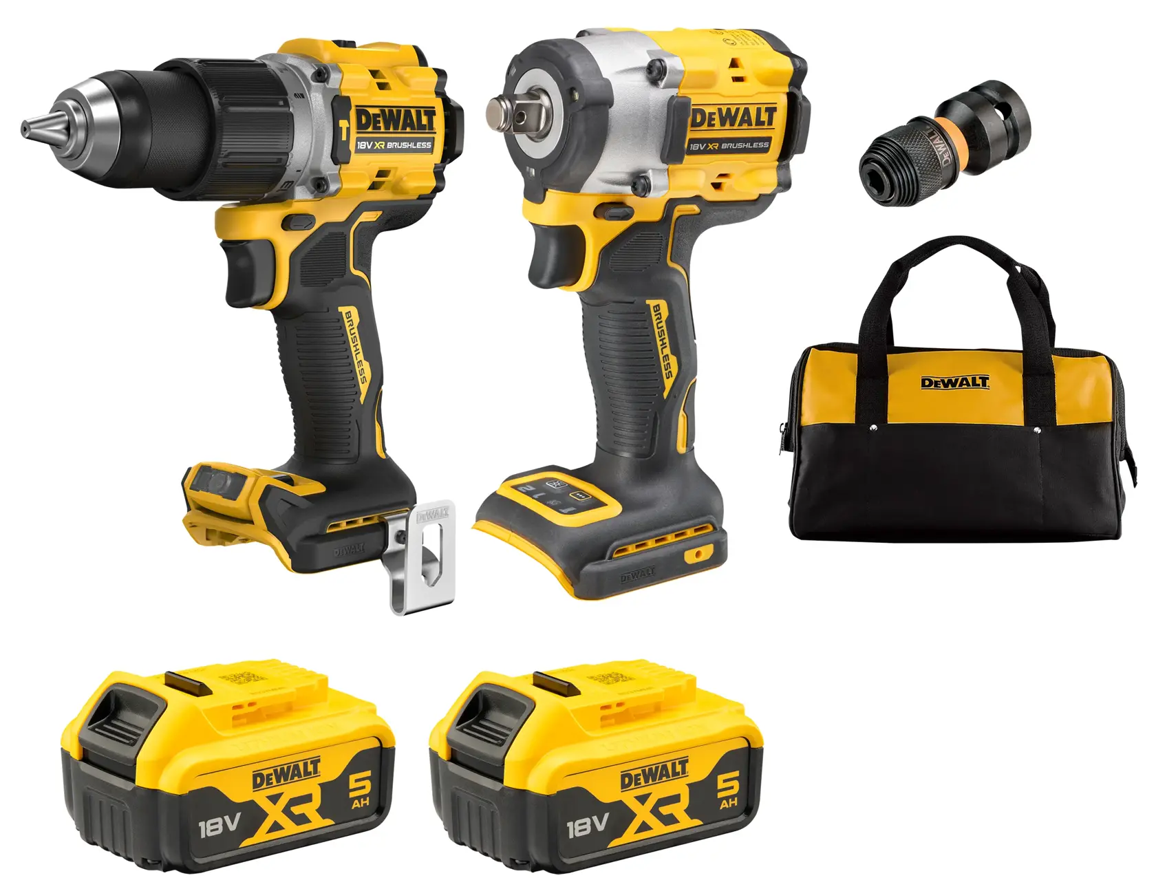 DEWALT® 18V XR® Brushless Twin Kit - 2X 5Ah