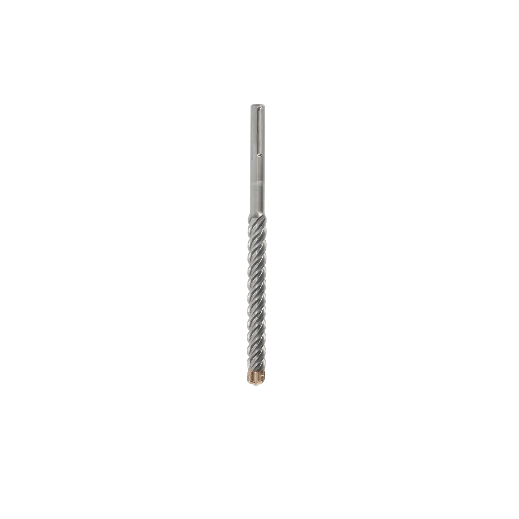 A DEWALT masonry drill bit with a spiral design, suitable for concrete and stone drilling.