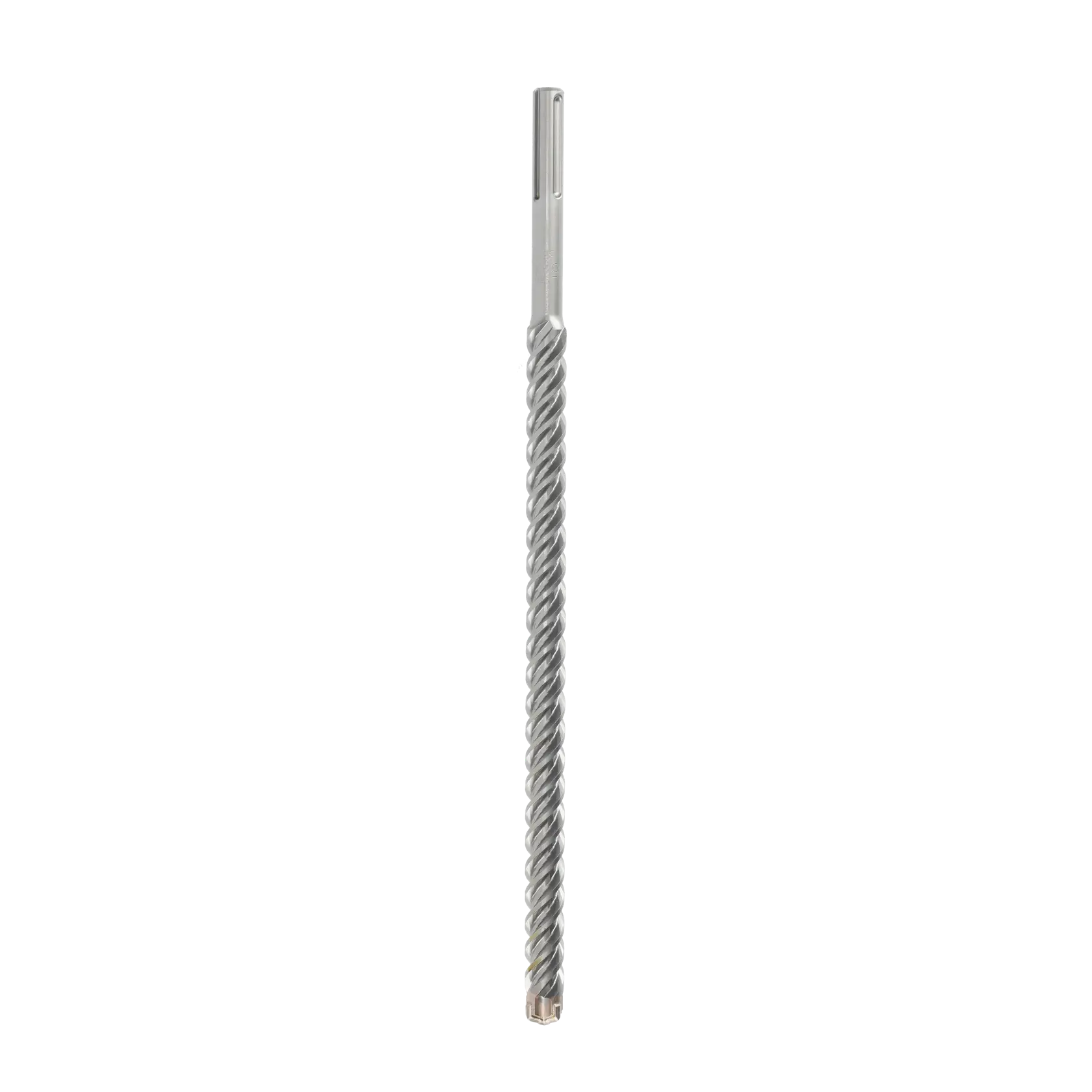 Long, spiral DEWALT drill bit with SDS shank, suitable for masonry and concrete drilling tasks.