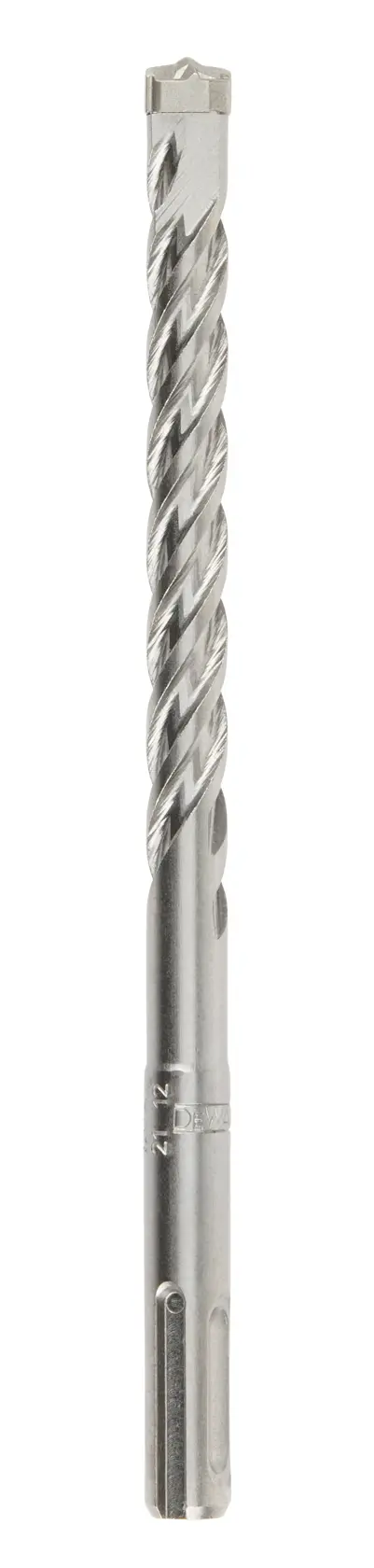 Single DEWALT metal drill bit with spiral flutes and a straight shank, shown on a white background.