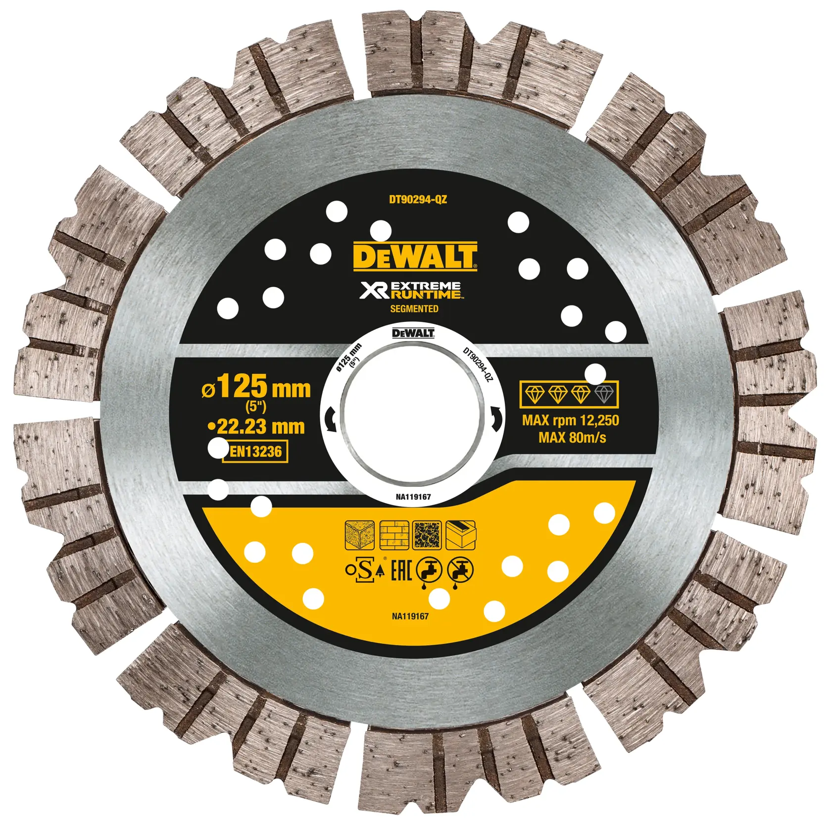 125x22.23mm Extreme RunTime Diamond Wheel