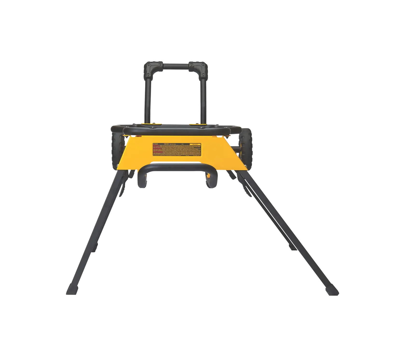 Profile of Rolling table saw stand.