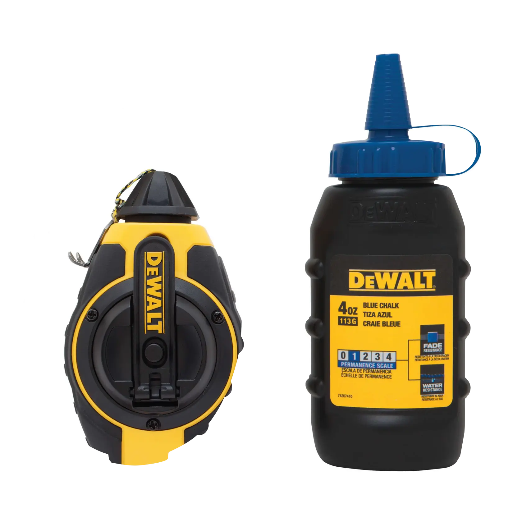 Profile of 3 to 1 and ratio Chalk Reel with Blue Chalk.