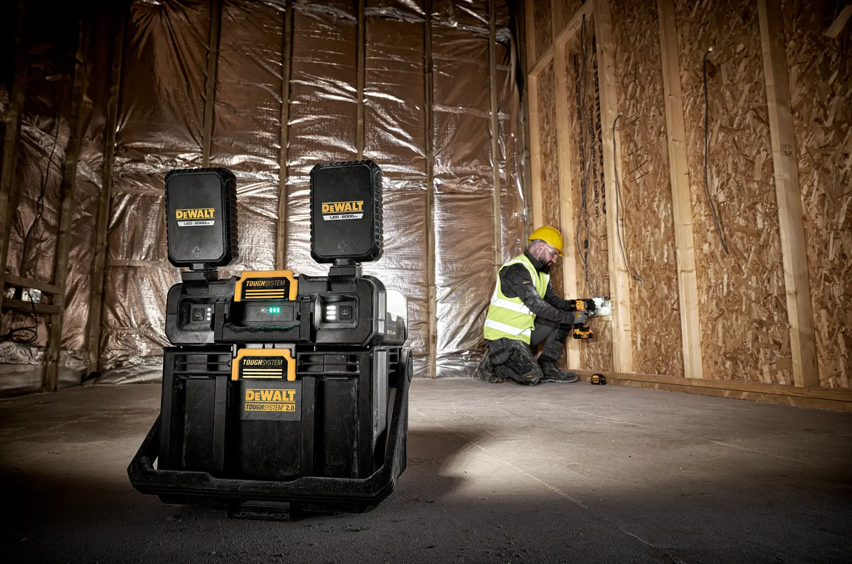 DEWALT® TOUGHSYSTEM® 2.0 Adjustable Work Light With Storage